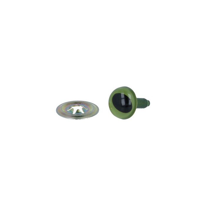 "HobbyBe" Глаза с кошачьим зрачком с шайбами d12мм цв.зеленый