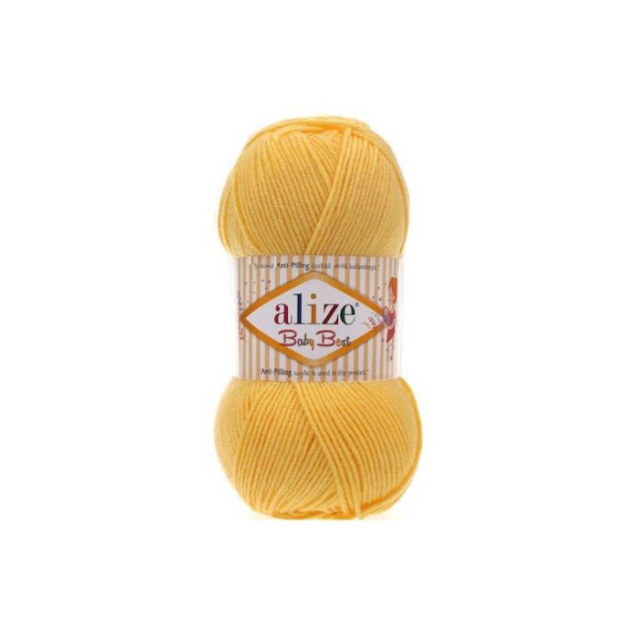 Alize Baby best 113 желтый 90%акрил 10%бамбук 100 гр 240м