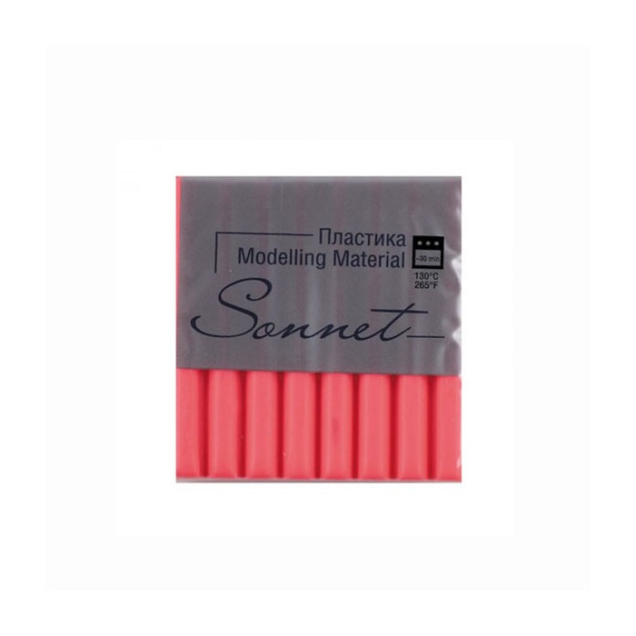 "Sonnet" полимерная глина, 56г цв. Флуоресцентный красный