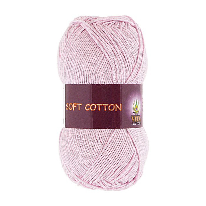 Vita cotton Soft cotton 1813 Светлая пыльная сирень 100% хлопок 175 м 50гр