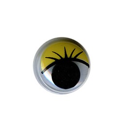 Глаза круглые с бегающими зрачками d 10 мм цв. желтый