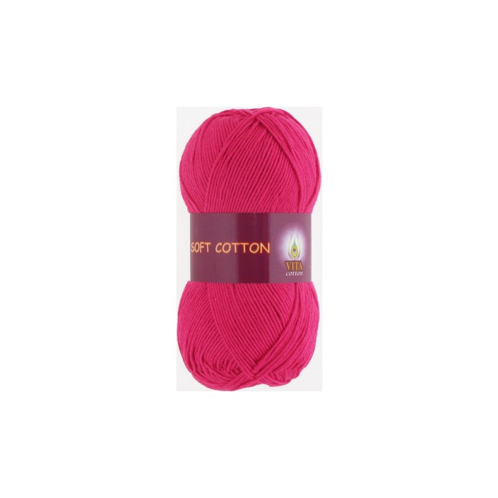 Vita cotton Soft cotton 1818 Красная ягода 100% хлопок 175 м 50гр