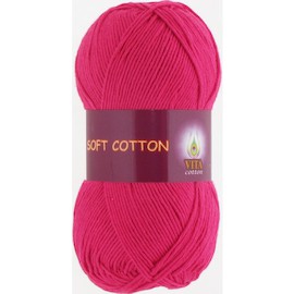 Пряжа Vita-cotton "Soft cotton" 1818 Красная ягода 100% хлопок 175 м 50гр