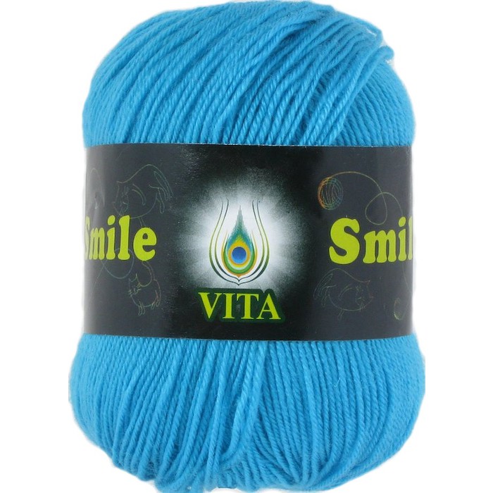 Vita SMILE 3507 бирюза 30% меринос ластер - 65% акрил - 5% шелк 50 гр 225 м