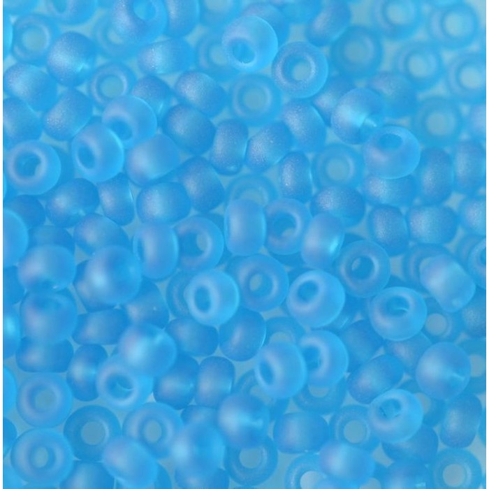 Бисер Preciosa (Чехия) 10 гр. арт.60150м цв. прозрачный-тёртый, синий