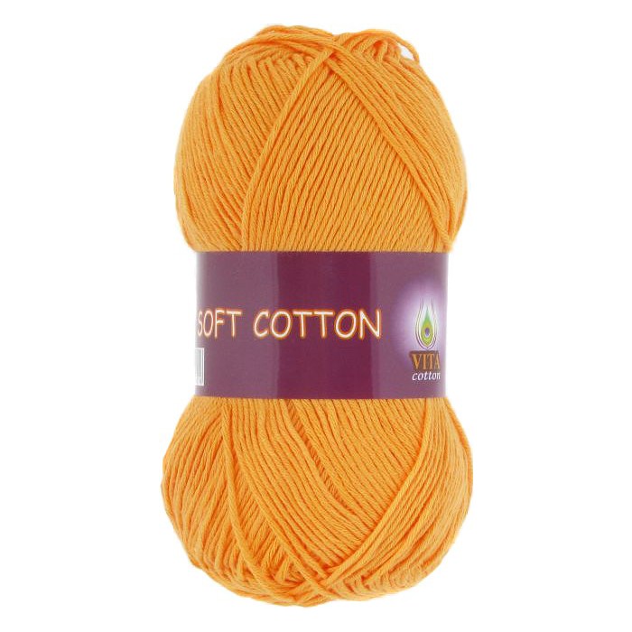 Пряжа Vita-cotton "Soft cotton" 1829 Желток 100% хлопок 175 м 50гр