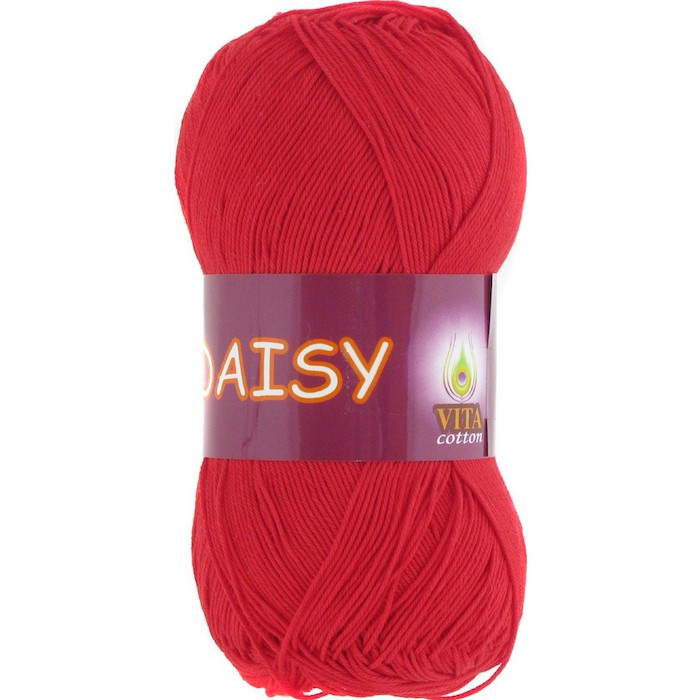 Vita cotton Daisy 4420 Красный 100% мерсеризованный хлопок 295 м 50 м
