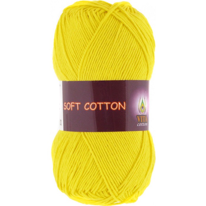 Vita cotton Soft cotton 1803 Желтый 100% хлопок 175 м 50гр