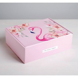 Коробка складная «Фламинго», 27 × 21 × 9 см