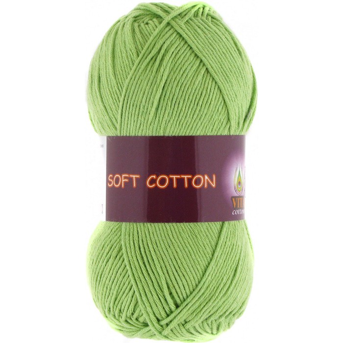 Пряжа Vita-cotton "Soft cotton" 1805 Фисташковый 100% хлопок 175 м 50гр