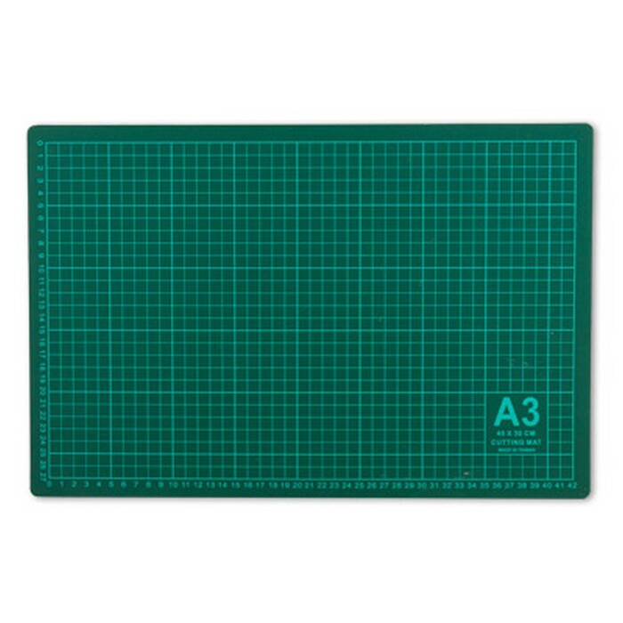 Мат для резки 45x30 см формат А3/серо-зелёный "GAMMA"