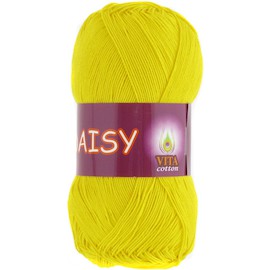 Пряжа Vita-cotton "Daisy" 4424 Жёлтый 100% мерсеризованный хлопок 295 м 50 м