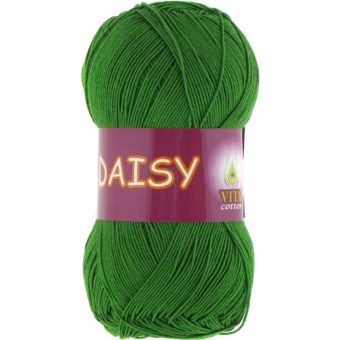 Vita cotton Daisy 4408 Зелёный 100% мерсеризованный хлопок 295 м 50 м