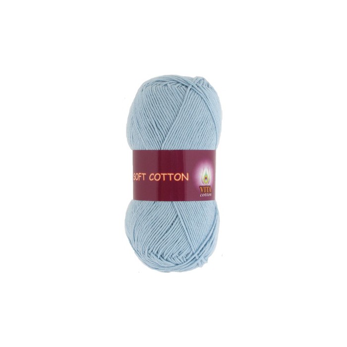 Vita cotton Soft cotton 1822 Темно-голубой 100% хлопок 175 м 50гр