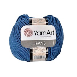 YarnArt JEANS 17 темно-синий 55% хлопок, 45% полиакрил.160 м 50 г