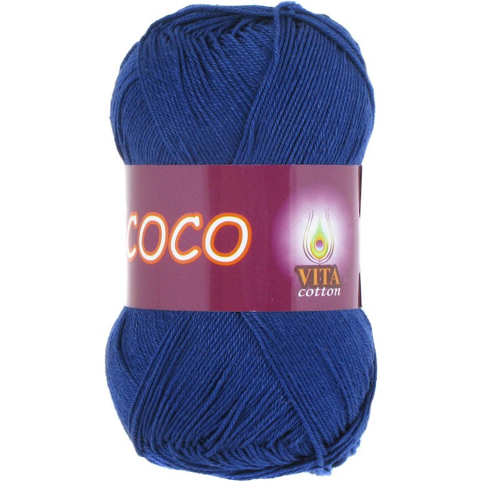 Vita cotton Coco 3857 Тёмно-синий 100% мерсеризованный хлопок 240 м 50гр