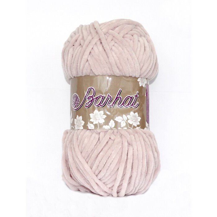 Пряжа плюшевая Spago yarn "Barhat" 24 цв.розовый песок 100% полиэстер 100 гр 120 м