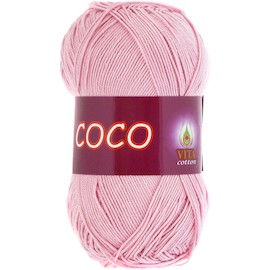 Vita cotton Coco 3866 Чайная роза 100% мерсеризованный хлопок 240 м 50гр