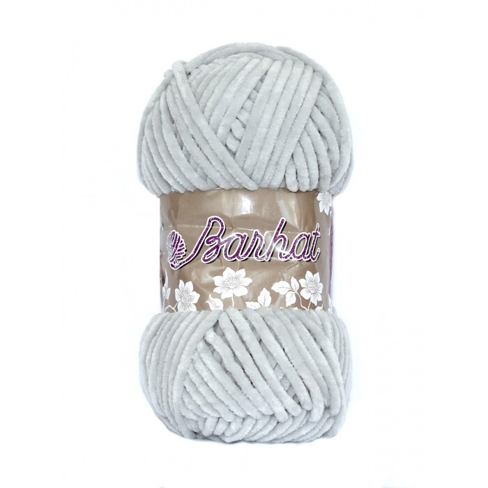 Пряжа плюшевая Spago yarn "Barhat" 36 цв.жемчужный 100% полиэстер 100 гр 120 м