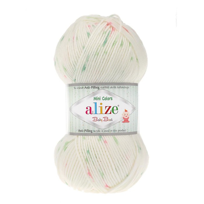 Alize Baby best MINI COLORS 6932 90%акрил 10%бамбук 100 гр 240м