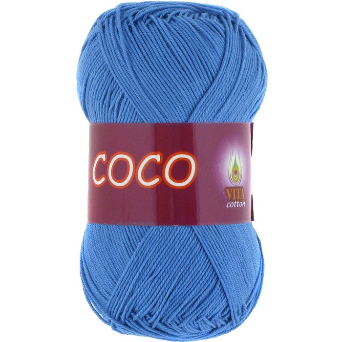 Vita cotton Coco 3879 Тёмно-голубой 100% мерсеризованный хлопок 240 м 50гр