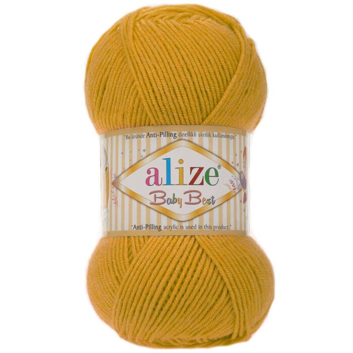 Alize Baby best 281 желтый 90%акрил 10%бамбук 100 гр 240м