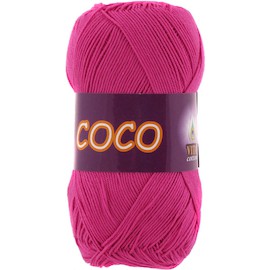 Пряжа Vita-cotton "Coco" 3885 Фуксия 100% мерсеризованный хлопок 240 м 50гр