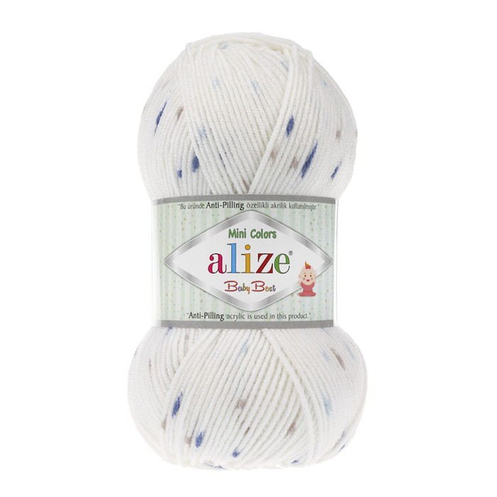 Alize Baby best MINI COLORS 6842 90%акрил 10%бамбук 100 гр 240м