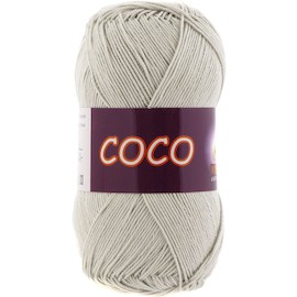 Vita cotton Coco 3887 Светло-серый 100% мерсеризованный хлопок 240 м 50гр