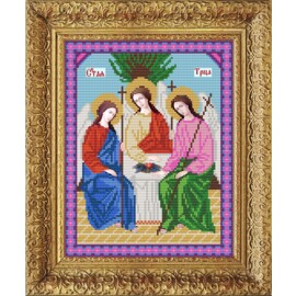 "Яблочный Спас" Схема для вышивания бисером Икона Святой Троицы 20*25 см