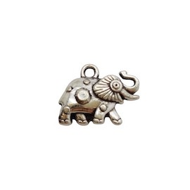 Подвеска декоративная "Слон" 15*10 мм цв.серебро