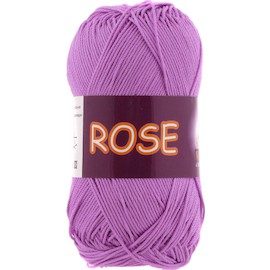 Пряжа Vita-cotton "Rose" 3934 Светлый цикламен 100% хлопок двойной мерсеризации 150м 50 гр