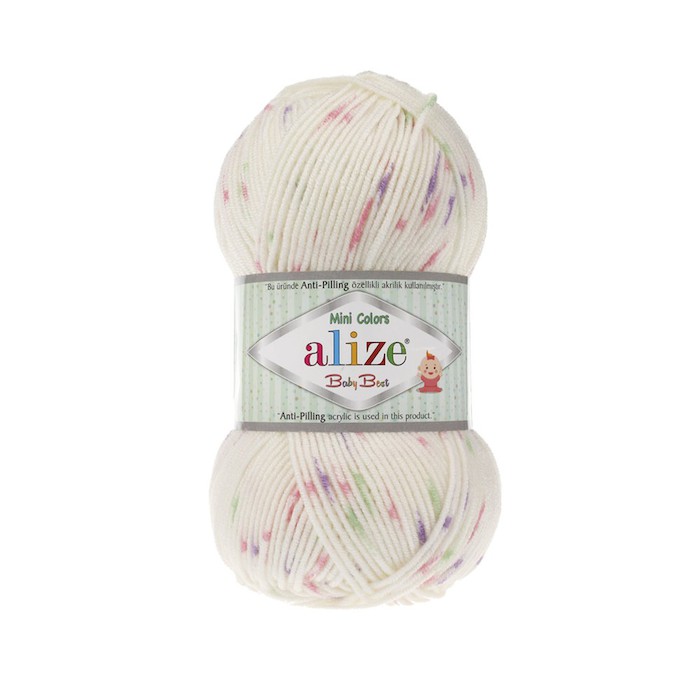 Alize Baby best MINI COLORS 6930 90%акрил 10%бамбук 100 гр 240м