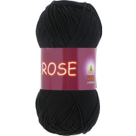 Пряжа д/вяз. Vita cotton Rose 3902 Чёрный 100% хлопок двойной мерсеризации 150м 50 гр