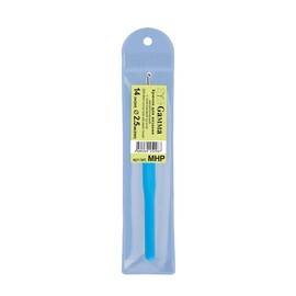 Крючок для вязания металлический с пластиковой ручкой d 2.5мм