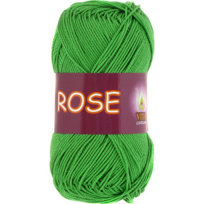 Vita cotton Rose 3935 Молодая зелень 100% хлопок двойной мерсеризации 150м 50 гр