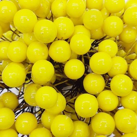 Ягода (желтый) 11мм одна связка 40 ягод