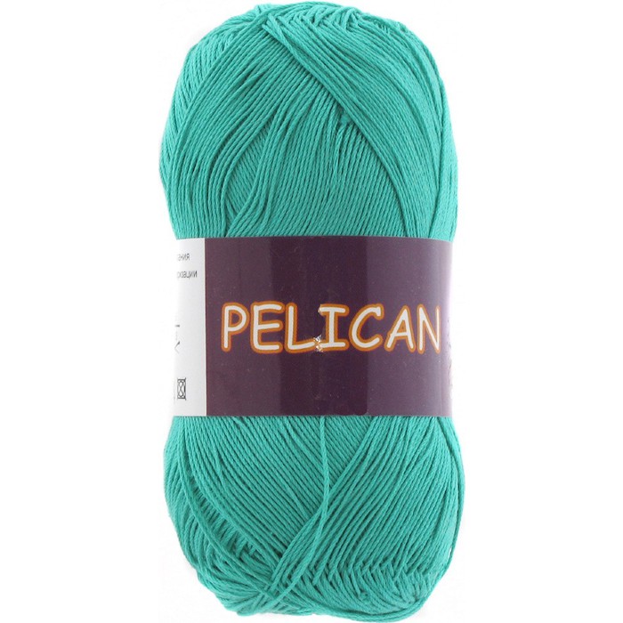 Пряжа Vita-cotton "Pelican" 3979 Зелёная бирюза 100% хлопок двойной мерсеризации 330м 50гр
