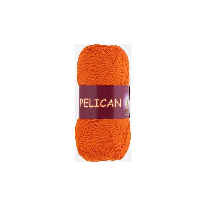 Vita cotton Pelican 3994 Морковный 100% хлопок двойной мерсеризации 330м 50гр