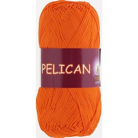 Пряжа Vita-cotton "Pelican" 3994 Морковный 100% хлопок двойной мерсеризации 330м 50гр