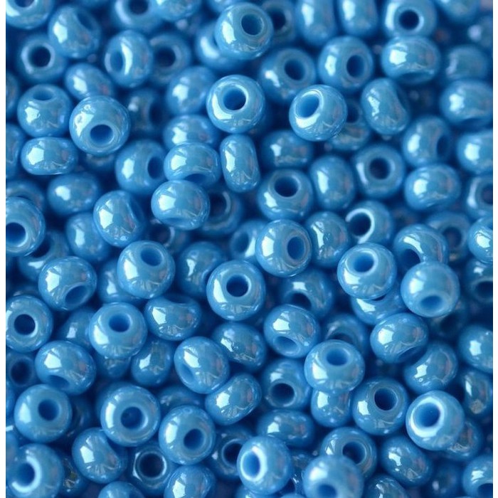 Бисер Preciosa (Чехия) 10 гр. арт.68050 цв. керамический блестящий, голубой