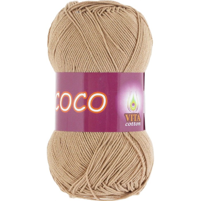 Vita cotton Coco 4312 Теплый бежевый 100% мерсеризованный хлопок 240 м 50гр