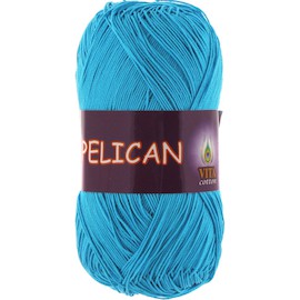 Vita cotton Pelican 3981 Голубая бирюза 100% хлопок двойной мерсеризации 330м 50гр