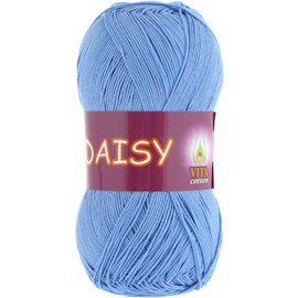 Пряжа Vita-cotton "Daisy" 4414 Голубой 100% мерсеризованный хлопок 295 м 50 м