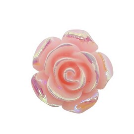Кабошон акриловый "Роза" (нежно-розовый)15 мм