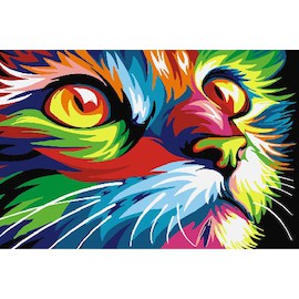 Картина по номерам на холсте «Радужный кот» CX3220 (20х30)