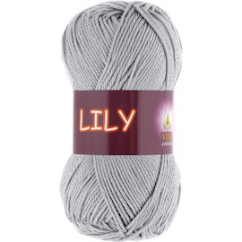 Пряжа Vita-cotton "Lily" 1605 Тёмное серебро 100% мерсеризованный хлопок 125 м 50 г