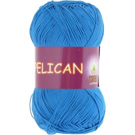 Пряжа Vita-cotton "Pelican" 4000 Ярко-голубой 100% хлопок двойной мерсеризации 330м 50гр