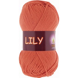 Vita cotton Lily 1607 Оранжевый 100% мерсеризованный хлопок 125 м 50 г