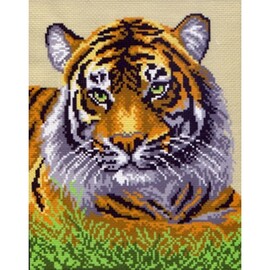 "Матренин посад" канва с рисунком арт.0434-1 "Туранский тигр" 24*47см
